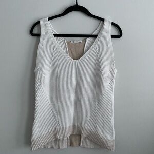 White Knit Sleeveless Top